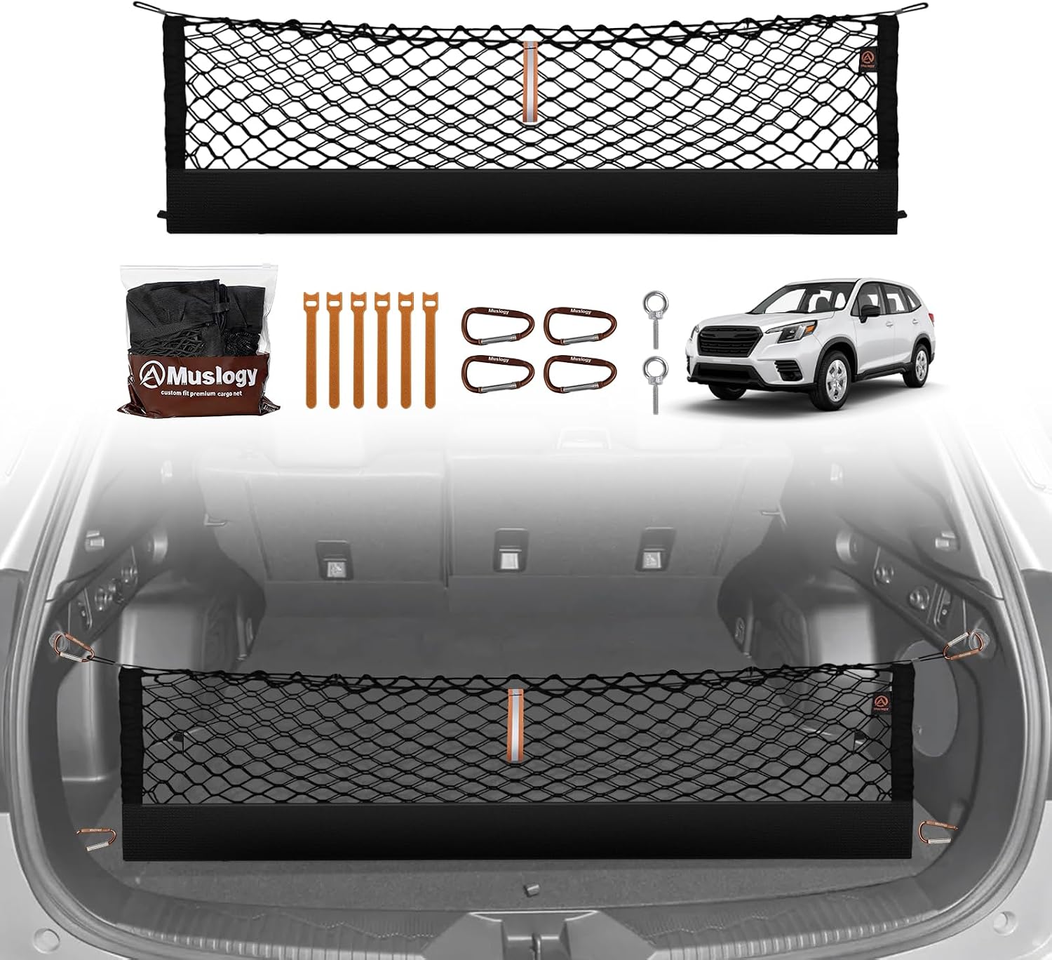 Truck Bed Cargo Net Trunk Netting Compatible with 2013-2026 Chevy Silverado & GMC Sierra 1500/2500HD/3500HD Accessories, Pickup Cargo Organizer SUV Sedan Storage Net w/Heavy Duty Carabiners mysite
