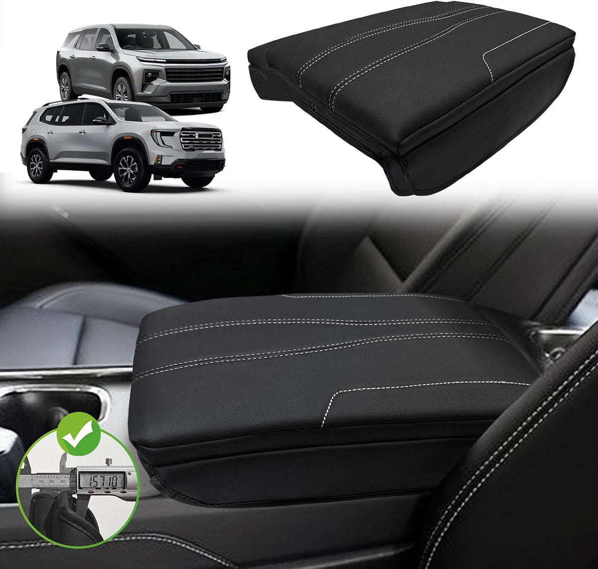Armrest Cover for Silverado/Sierra 2019-2026, Regular Thick, Bench mysite