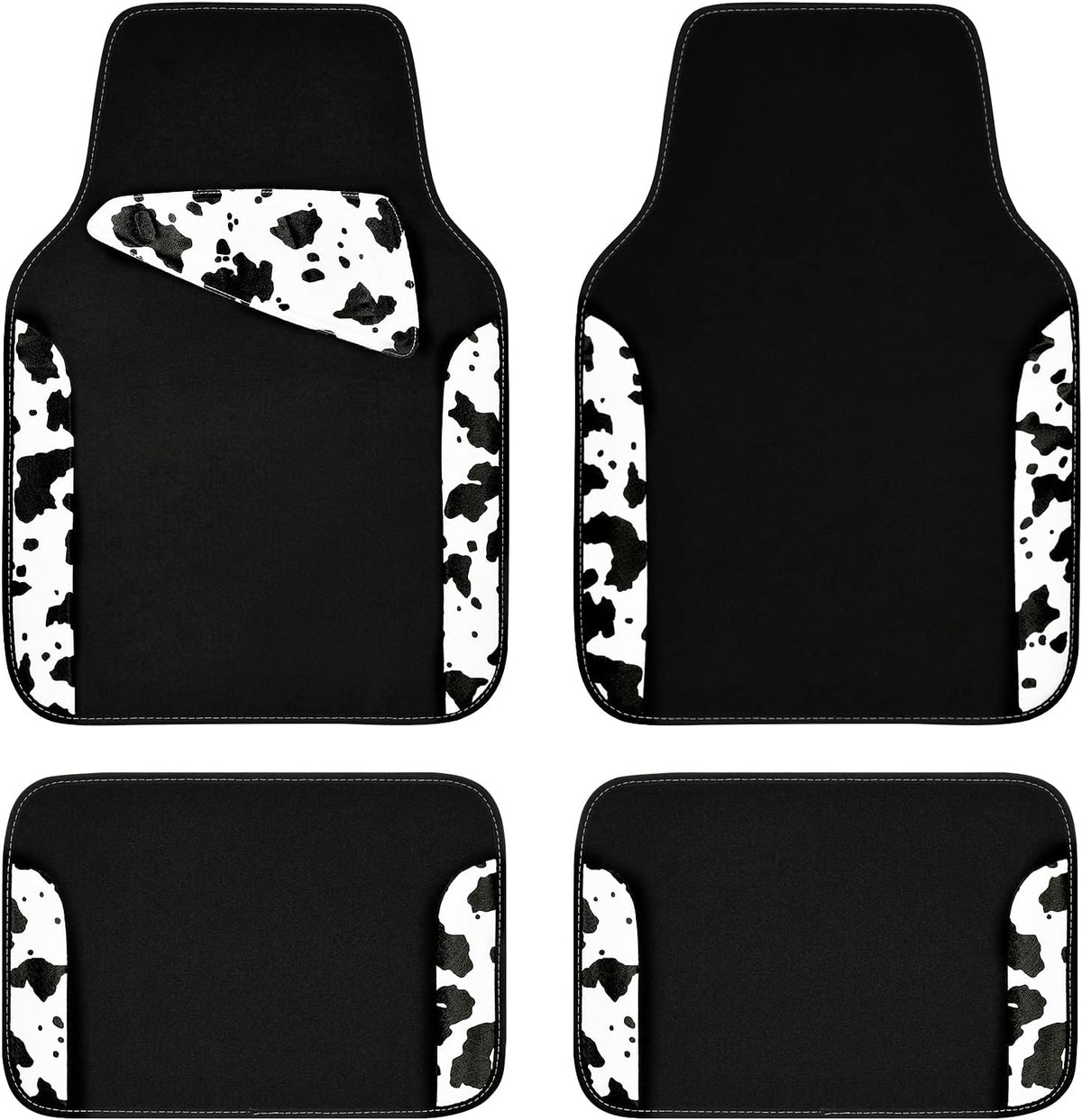 CAR PASS Leopard Print Faux Leather Car Seat Covers & Leopard Car Mats&Leopard Steering Wheel Cover Seat Belt Pad Universal Car Accessories for SUV,Van,Saden,Truck Automobile Interior Sets mysite