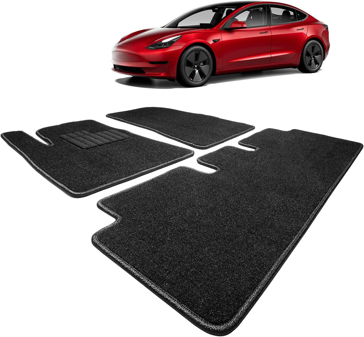 Spurtar for Tesla Model 3 Floor Mats 2017-2026, Automotive Rubber Floor Mat mysite