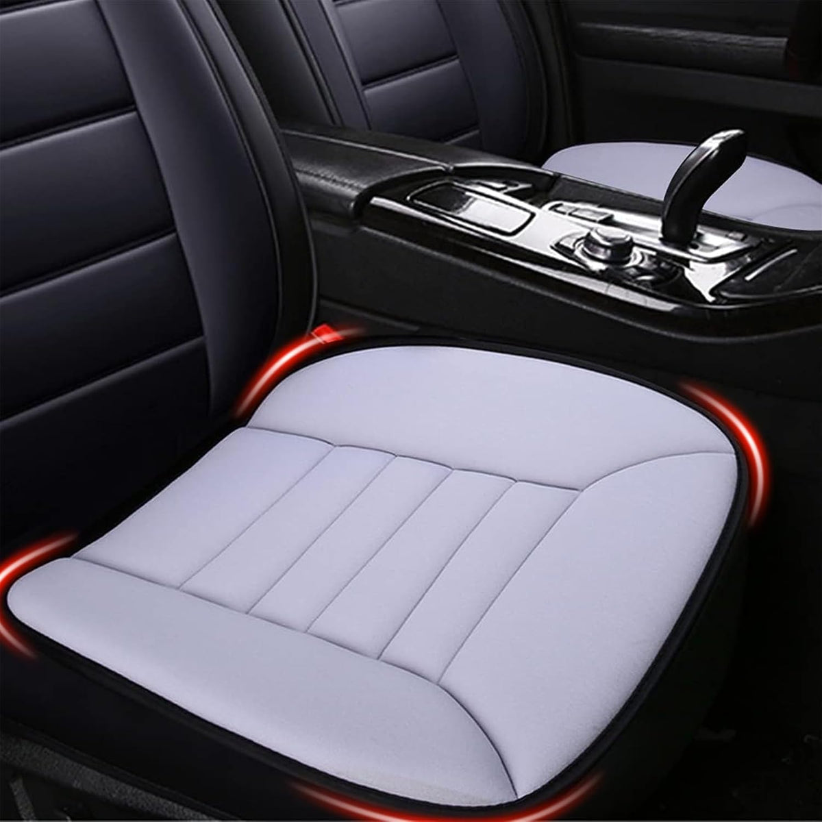 Car Seat Cushion Pad 1.2" Thick Comfort Seat Protector for Car Driver Seat Office Chair Home Use Memory Foam Seat Cushion with Non Slip Bottom, 20'' x 18.5'', Black mysite