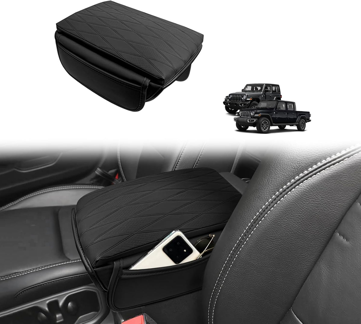 Armrest Cover for Silverado/Sierra 2019-2026, Regular Thick, Bench mysite