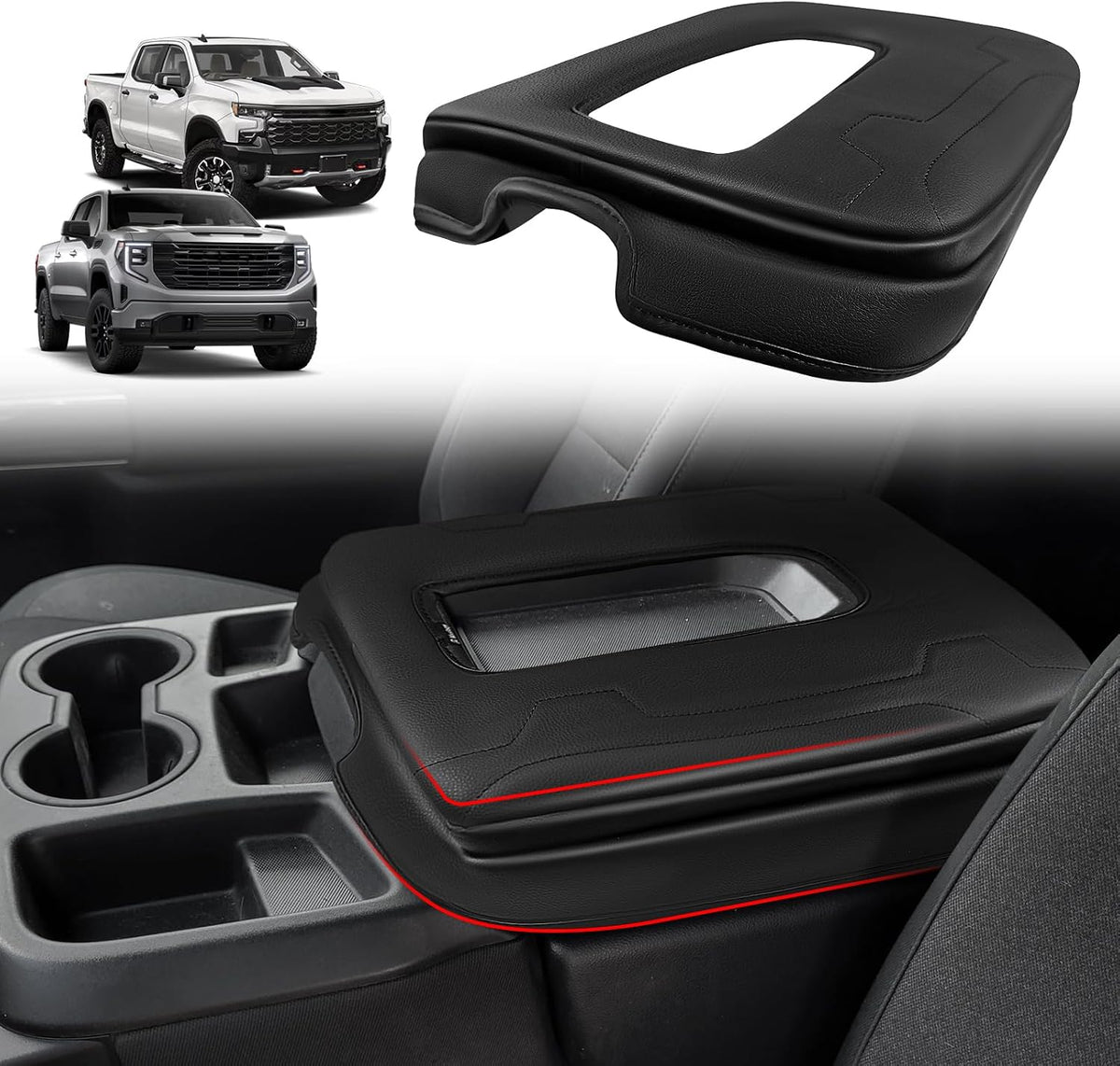 Armrest Cover for Silverado/Sierra 2019-2026, Regular Thick, Bench mysite