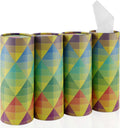 Car Tissue Holder, 4 Pack Car Cup Holder Facial Tissues with Travel Tissue Bag, Quick and Convenient Flower Combination Car Tissue Box(4 Canisters/200 Tissues) Black - Red mysite