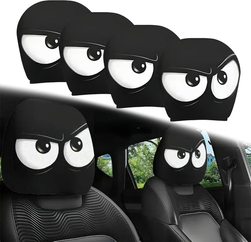 2PCS Funny Cartoon Car Headrest Covers, Cute Funny Cartoon Eyes Car Seat Head Rest Protector for Auto Front Seat Rest Decoration (A-1 Pair) mysite