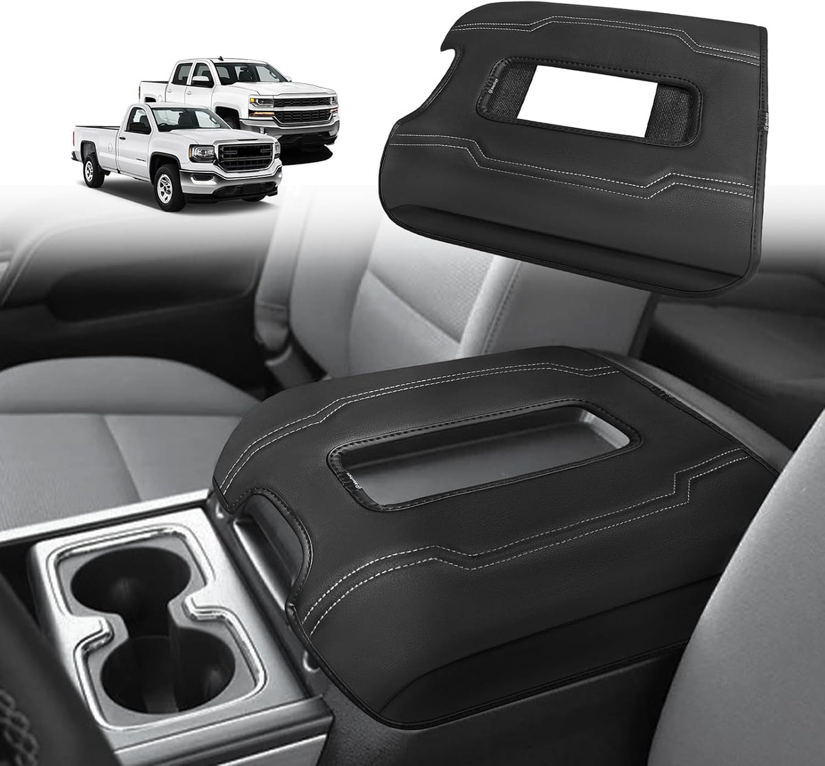 Armrest Cover for Silverado/Sierra 2019-2026, Regular Thick, Bench mysite