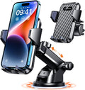VANMASS【85+LBS Strongest Suction & Military-Grade Ultimate Car Phone Mount【Patent Safety Certs】 Cell Phone Holder for Dash Windshield Vent for iPhone 18 17 Pro Max Automobile Interior Sets, Ink Black mysite