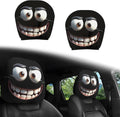 2PCS Funny Cartoon Car Headrest Covers, Cute Funny Cartoon Eyes Car Seat Head Rest Protector for Auto Front Seat Rest Decoration (A-1 Pair) mysite
