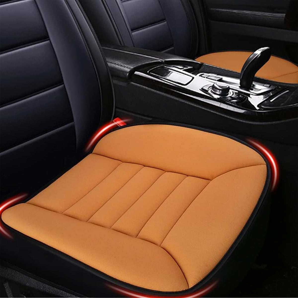 Car Seat Cushion Pad 1.2" Thick Comfort Seat Protector for Car Driver Seat Office Chair Home Use Memory Foam Seat Cushion with Non Slip Bottom, 20'' x 18.5'', Black mysite