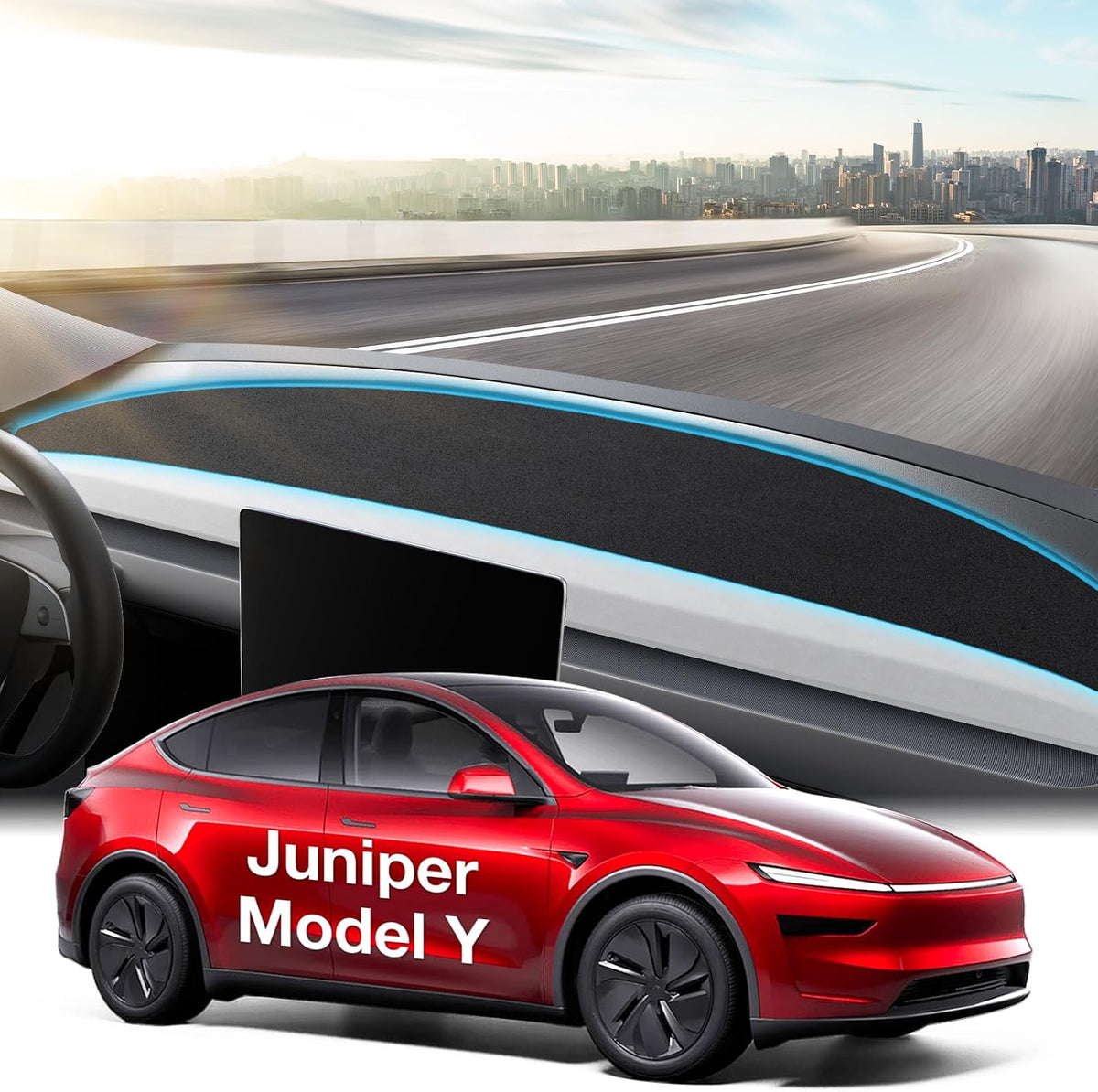 Wigoo Dashboard Cover for Tesla Model Y 2020-2024, Anti-Glare Suede mysite