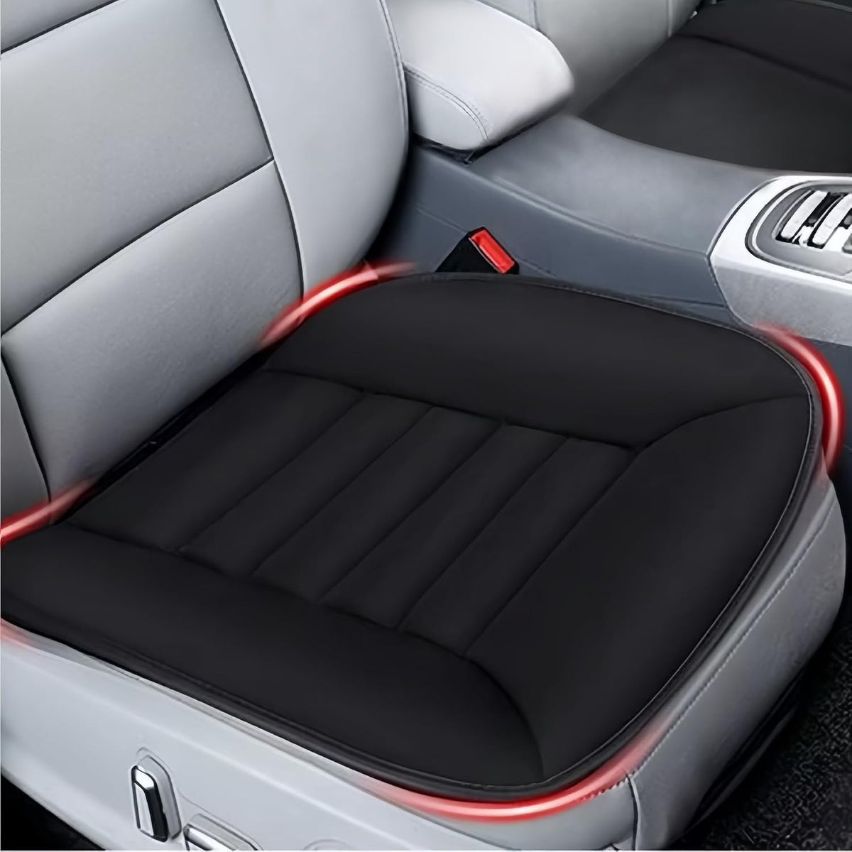 Car Seat Cushion Pad 1.2" Thick Comfort Seat Protector for Car Driver Seat Office Chair Home Use Memory Foam Seat Cushion with Non Slip Bottom, 20'' x 18.5'', Black mysite