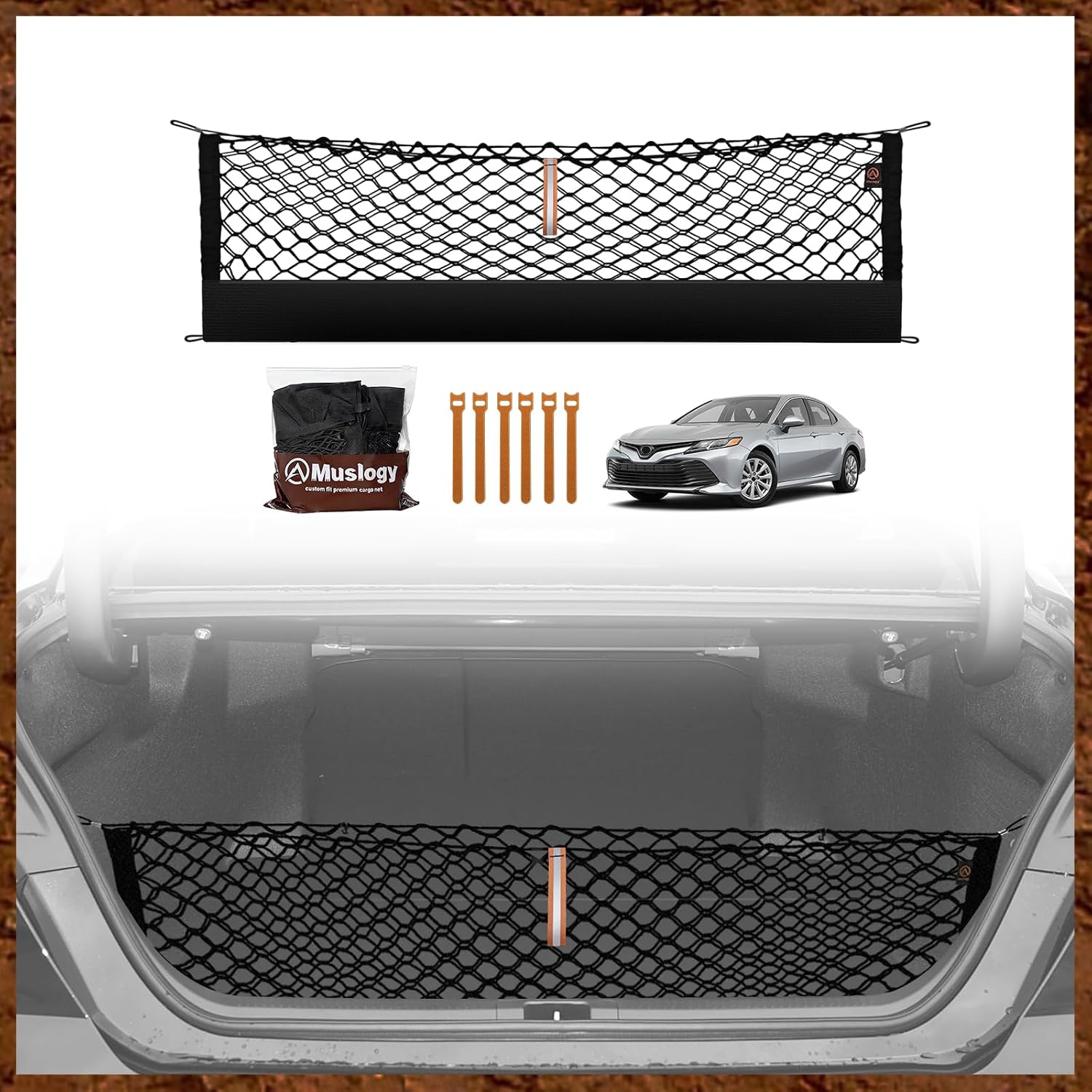 Truck Bed Cargo Net Trunk Netting Compatible with 2013-2026 Chevy Silverado & GMC Sierra 1500/2500HD/3500HD Accessories, Pickup Cargo Organizer SUV Sedan Storage Net w/Heavy Duty Carabiners mysite