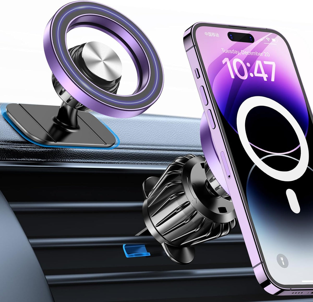 for iPhone Magsafe car Mount【20 Strong Magnets】Magnetic Phone Holder for Car Dashboard【360° Rotation】Hands Free Car Phone Holder Mount Dash Fit iPhone 15 14 13 12 Pro Max Plus MagSafe Car Accessories mysite