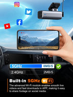 4K Dash Cam Front, 5GHz WiFi, 32GB Card Included, Mini Dashcam mysite