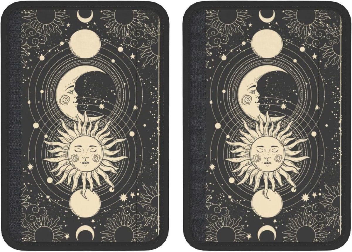 Vintage Sun Moon Stars 2PCS Car Seat Belt Cover – Super Soft Seatbelt Shoulder Protection Cushion, Comfortable Car Seat Belt Strap to Protect Your Neck and Shoulder mysite