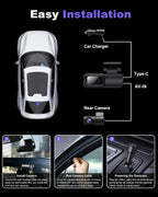 Dash Cam Front and Rear 4K+1080P, 5GHz WiFi, App Control, with 64GB Card mysite