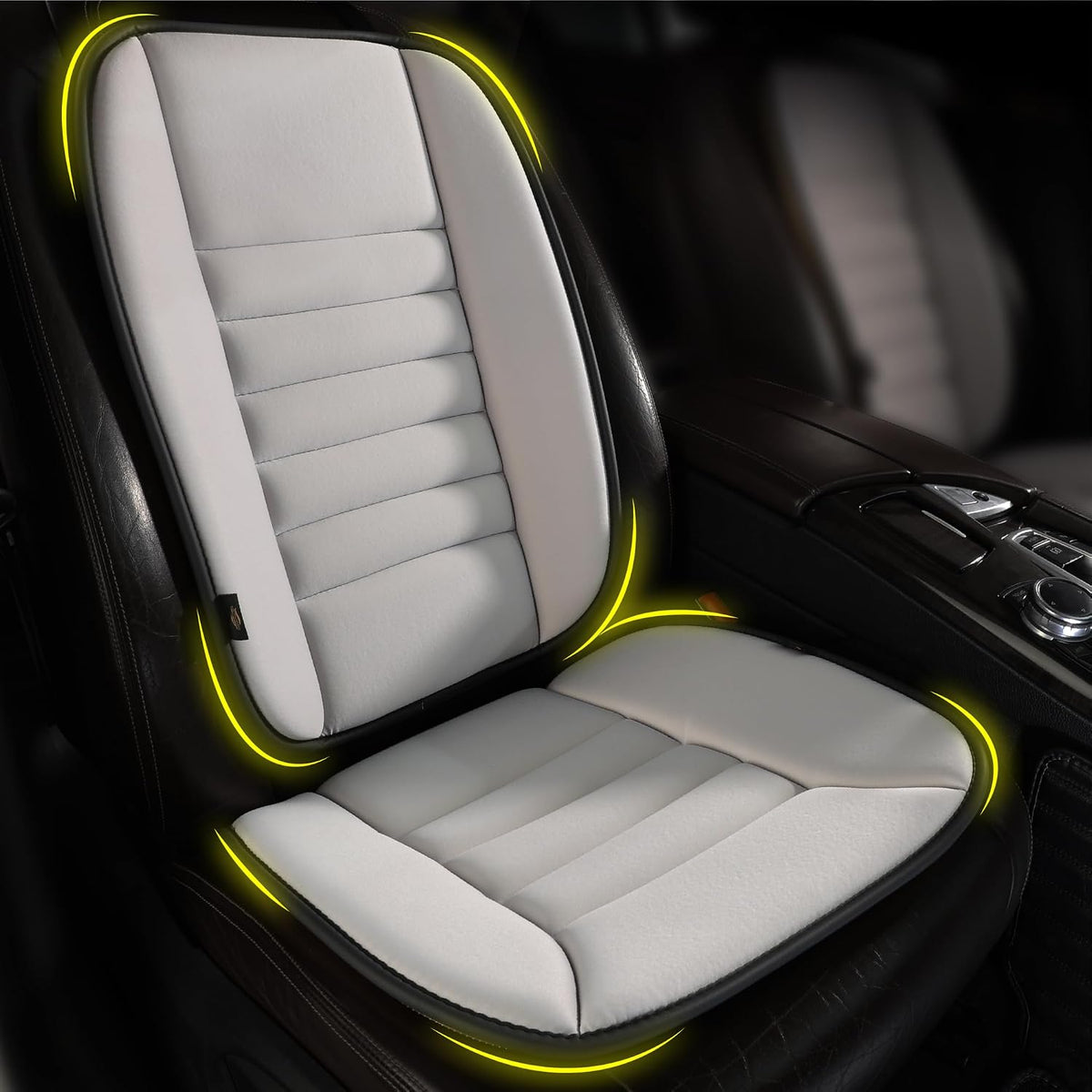 kingphenix Car Seat Cushion with Back Support Pillow, Memory Foam, Black mysite