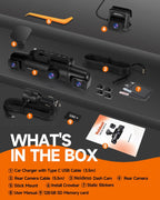 360° Dash Cam Front and Rear Inside, 4 Channel Dash Camera for Car mysite