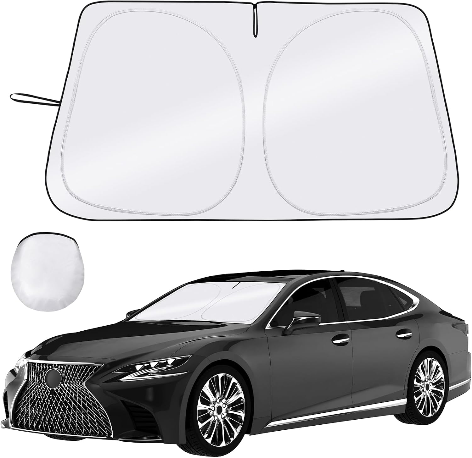 Car Windshield Sun Shade, Foldable Front Window Sunshade Blocks UV Rays, Keep Car Interior Cool, Universal Fit for Hatchback, Truck, SUV, MPV mysite