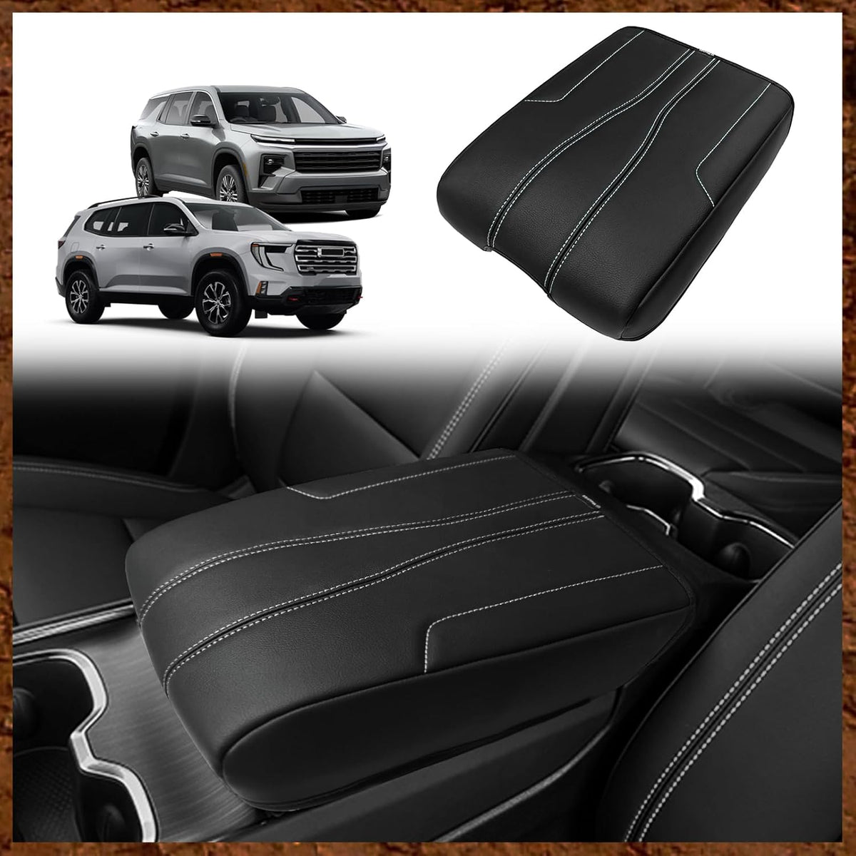 Armrest Cover for Silverado/Sierra 2019-2026, Regular Thick, Bench mysite
