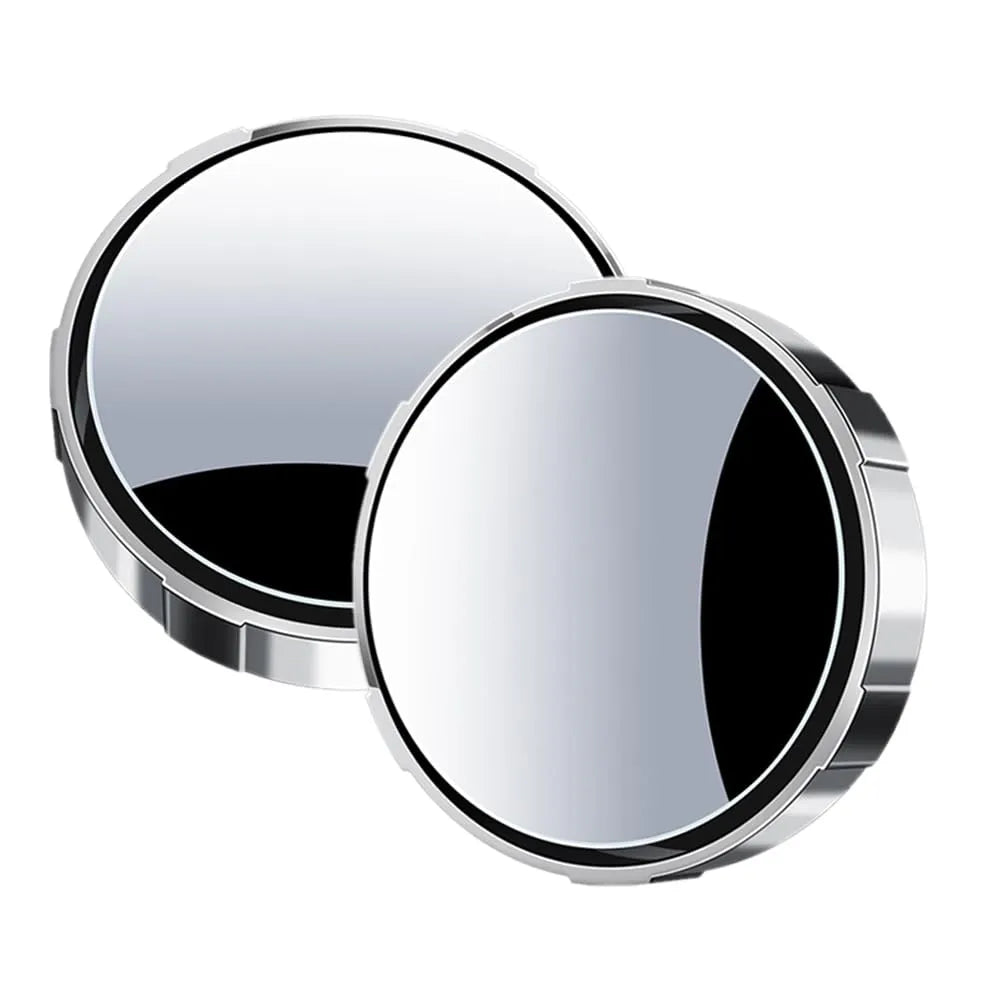 Suction Cup Rearview Mirror - Ultra Clear Blind Spot Mirror for Car Wide Angle View Easy Installation Silver