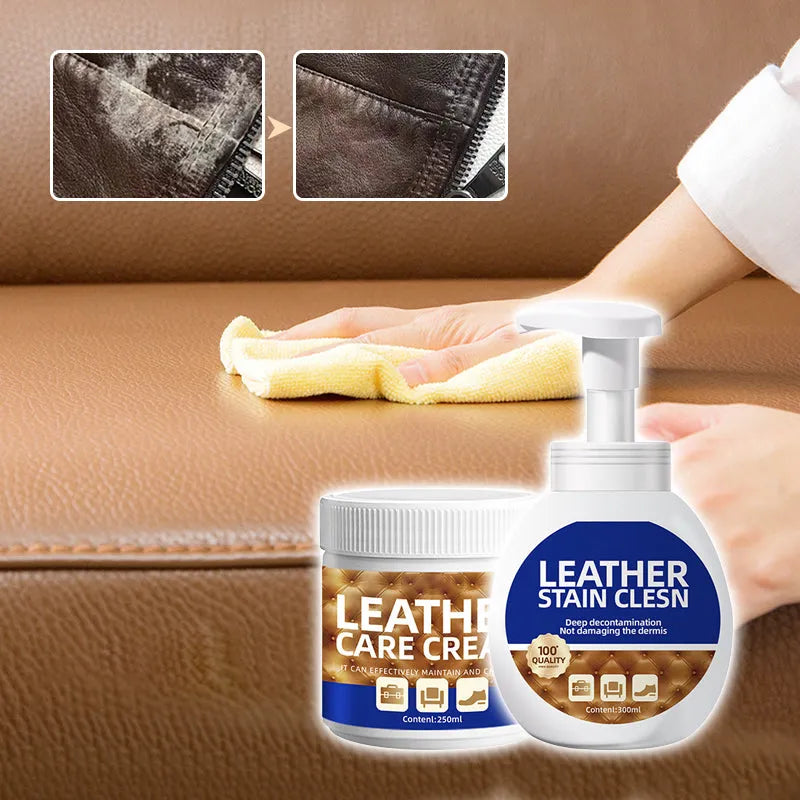 Car Leather Care & Stain Removal Set – Clean, Condition & Protect Your Interior