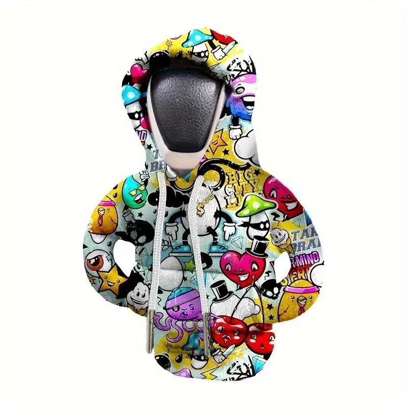 Creative Car Gear Shift Knob Cover – Decorative Protective Sleeve, Anti-Sweat Gear Lever Hoodie Style hoodies mini funny hoodie car decor fyrasol