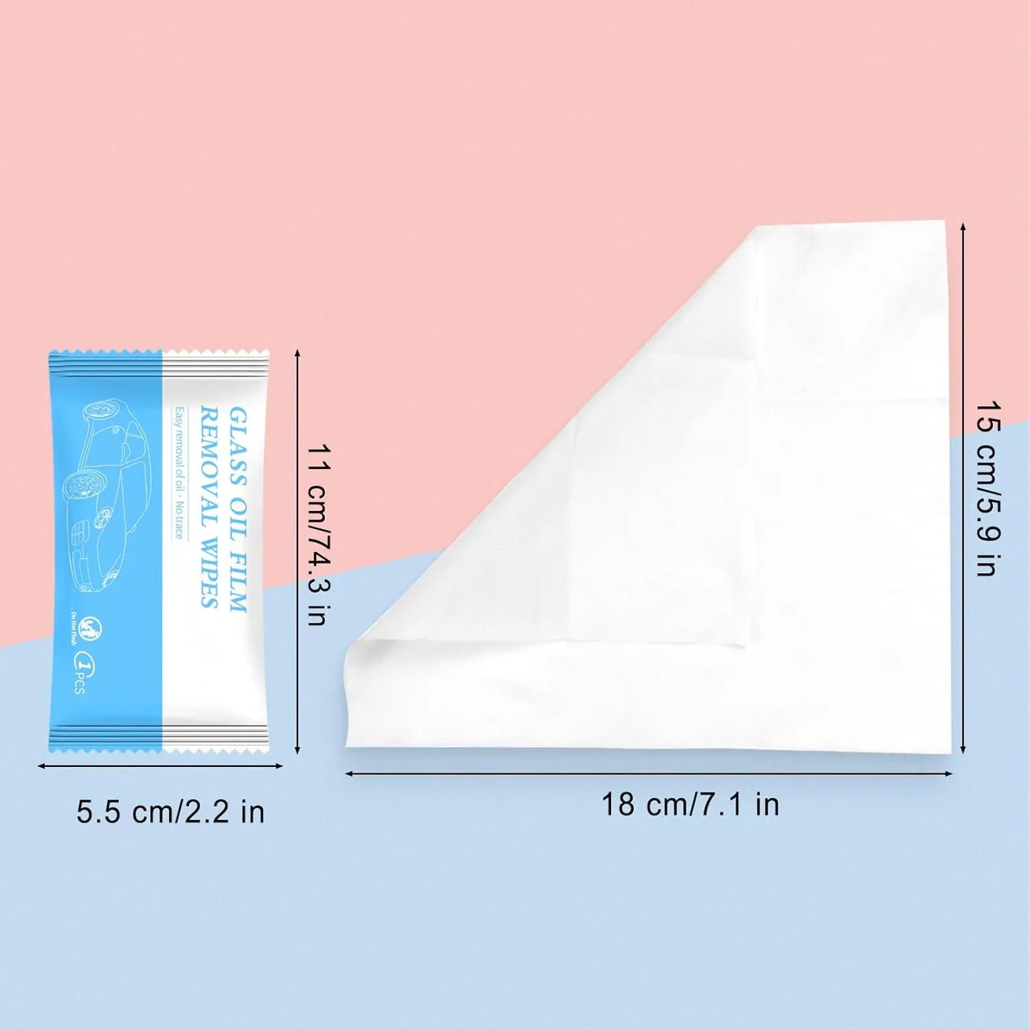 100PCS Car Cleaning Wipes – Individually Wrapped for Leather, Glass & Interior