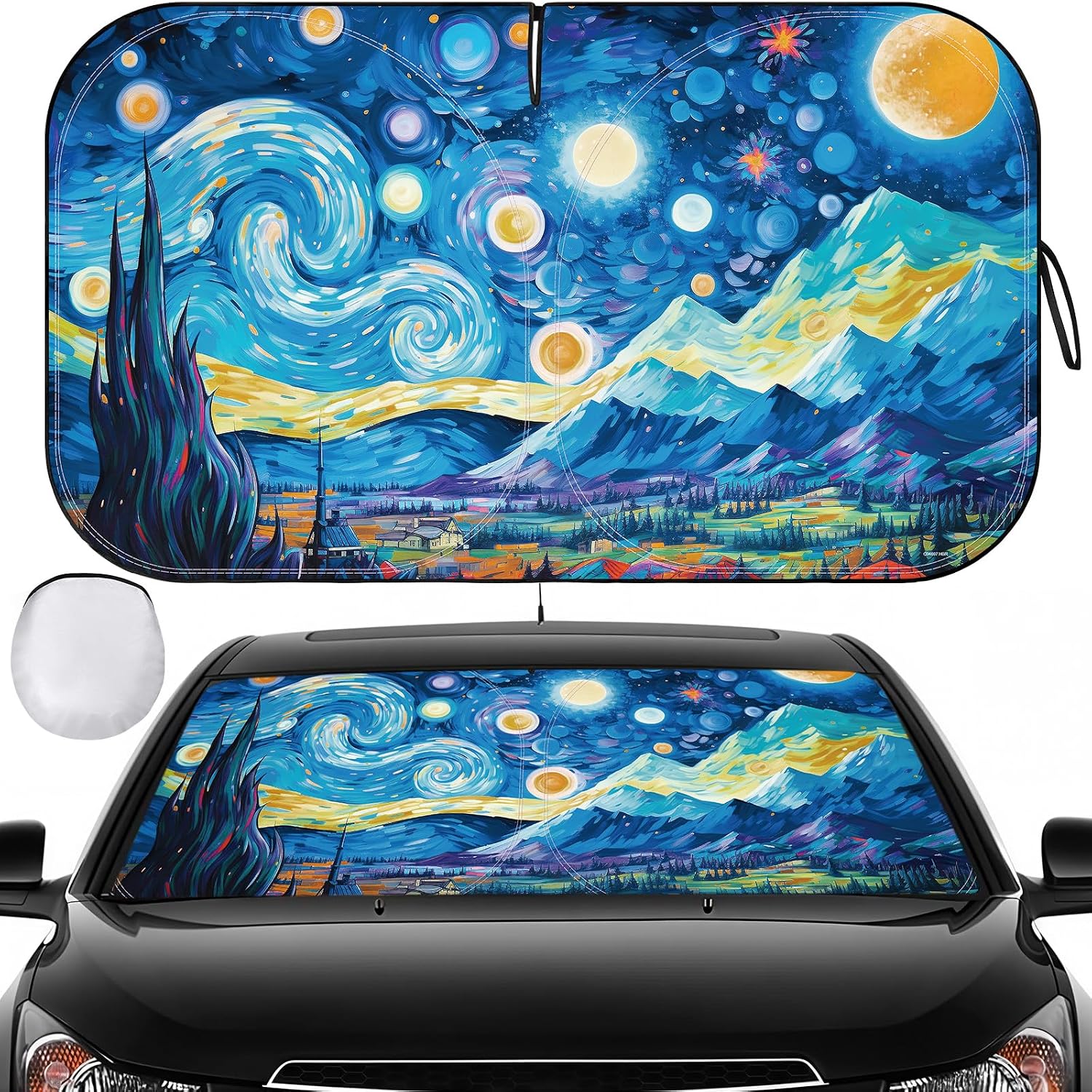Car Windshield Sun Shade, Foldable Front Window Sunshade Blocks UV Rays, Keep Car Interior Cool, Universal Fit for Hatchback, Truck, SUV, MPV mysite