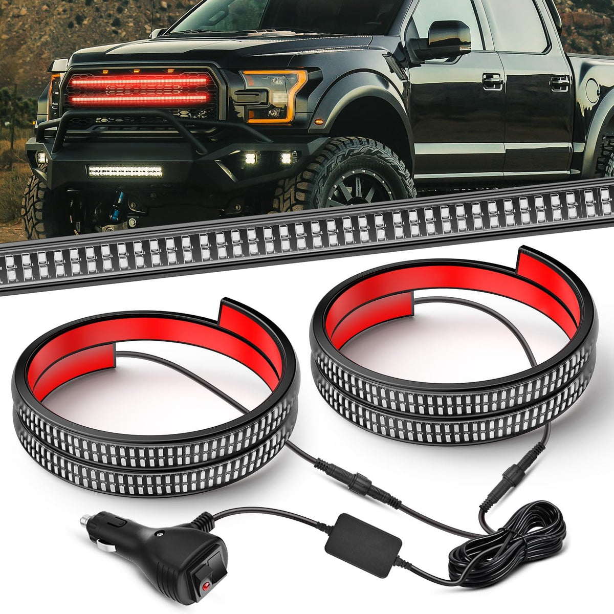 Nilight 8PCS Truck Pickup Bed Light Kit 24LED White | Rock for Van Off-Road Under Car Side Marker Foot Wells Rail Lights with Switch mysite