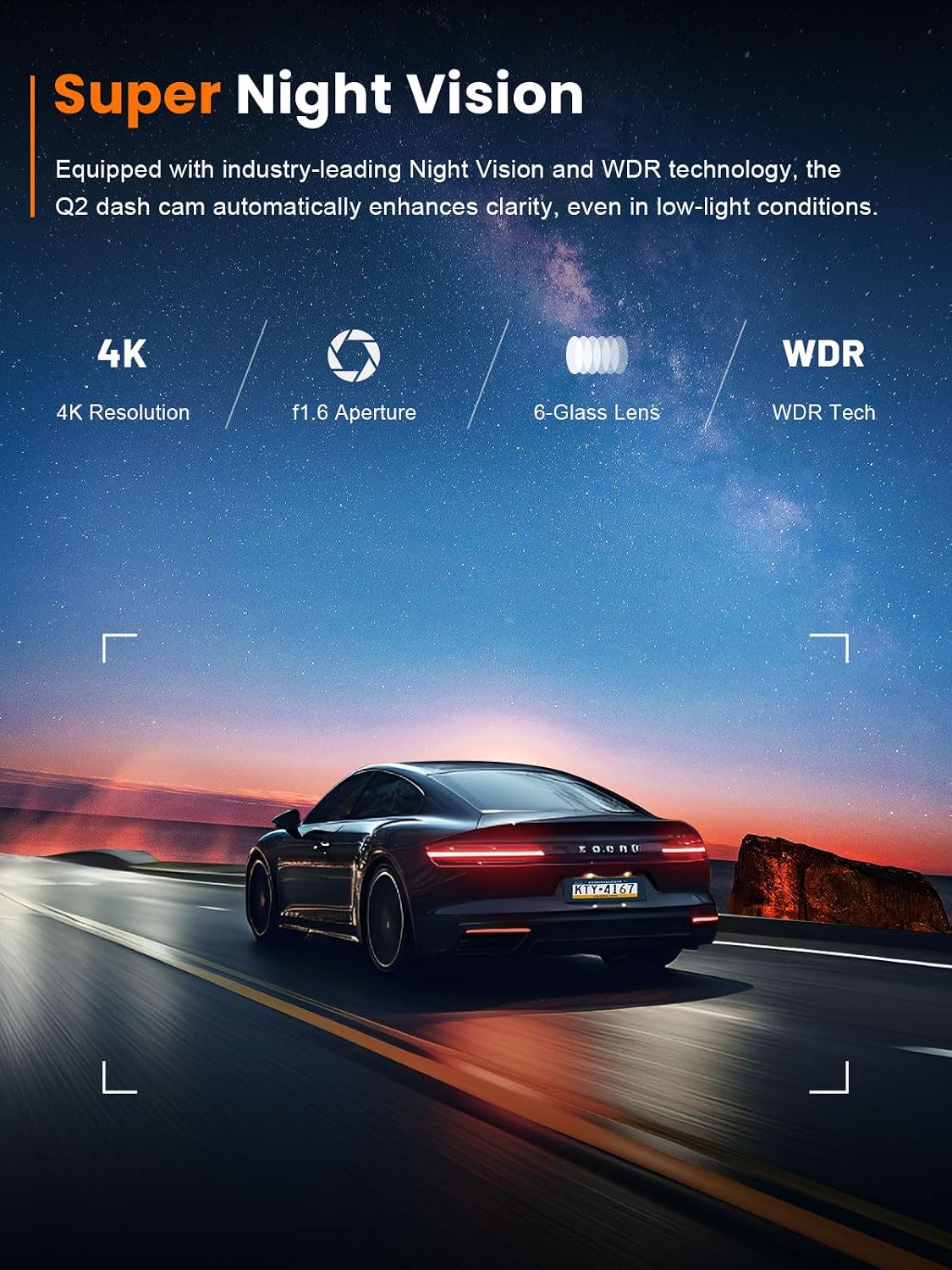 4K Dash Cam Front, 5GHz WiFi, 32GB Card Included, Mini Dashcam mysite