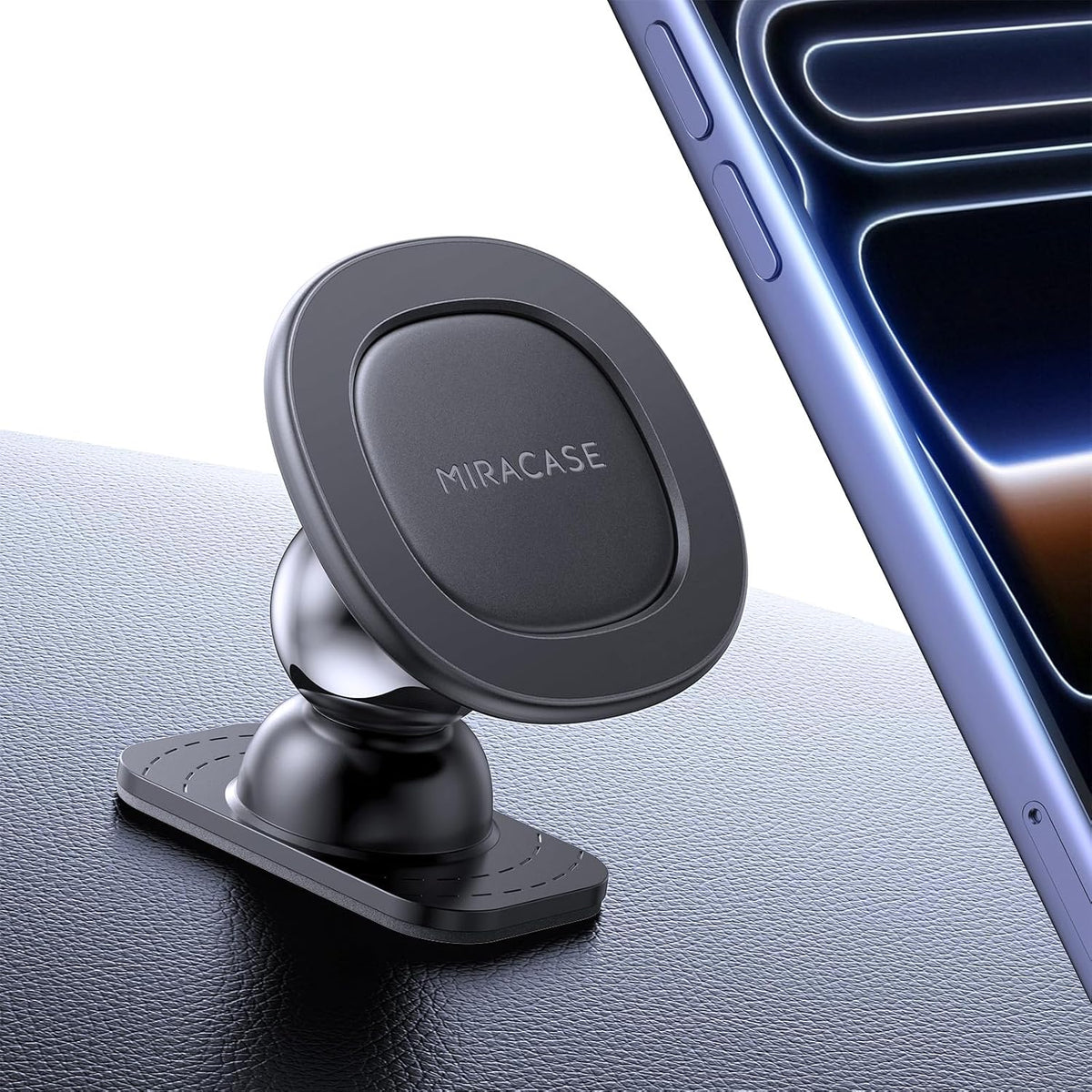 miracase Phone Holders for Your Car with Metal Hook Clip, Air Vent Cell Phone Stand Car Mount, Universal Automobile Cradle Fit for iPhone Android and All Smartphones, Dark Black mysite