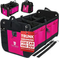 Car Trunk Organizer for SUV, Truck & Auto Cargo Storage, Black, XL | Fits Cars, SUVs & Trucks 6 Adjustable Compartments Non-Slip Base & Securing Straps Foldable 11 Pockets Car Accessories mysite