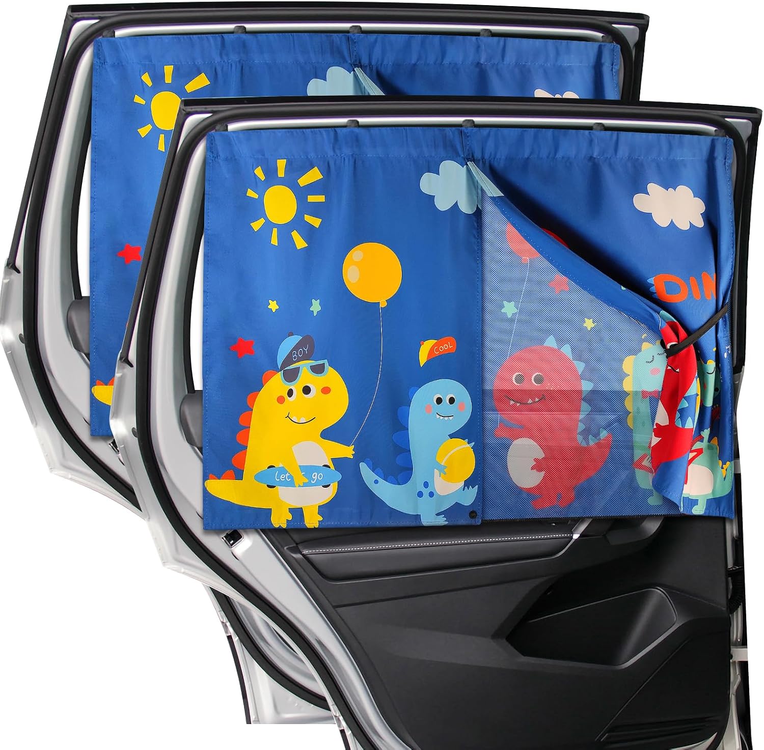 Car Window Shades, 2 PCS Magnetic Double Layer Auto Sun Shade for Side Windows Privacy Full Covers/Half Shade Options Back Car Window Curtains for Baby Protection mysite