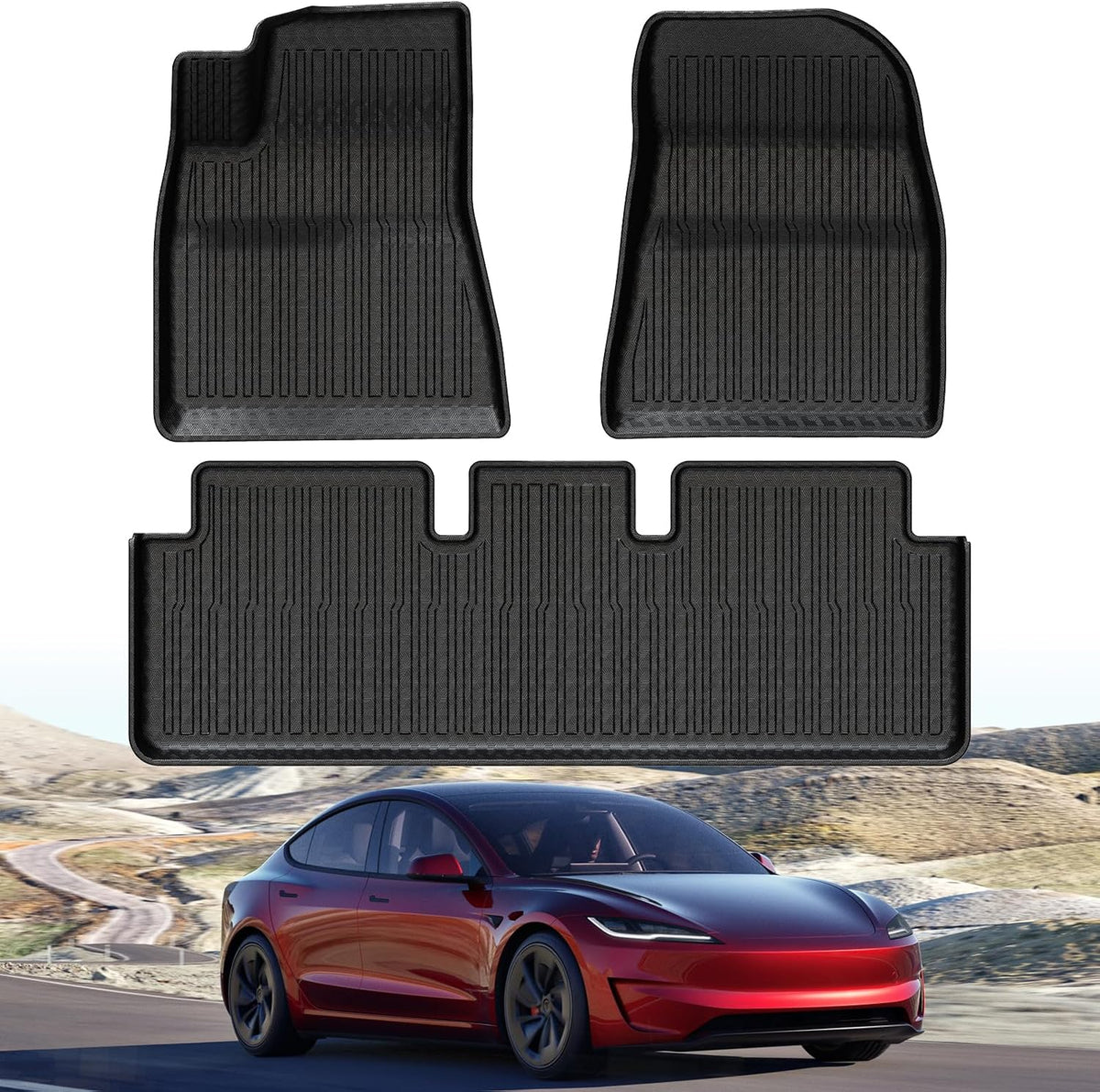 Mixsuper Floor mat for Tesla Model 3 Highland 2024 2025 2026 2027 mysite