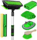 Wontolf 62'' Car Wash Brush with Long Handle, Scratch-Free Soft Bristles Sturdy Car Wash Mop Kit, Complete Car Cleaning Brush Kit Wash Mitt Towel Windshield Squeegee Wheel Tire Brush for Car Truck RV mysite