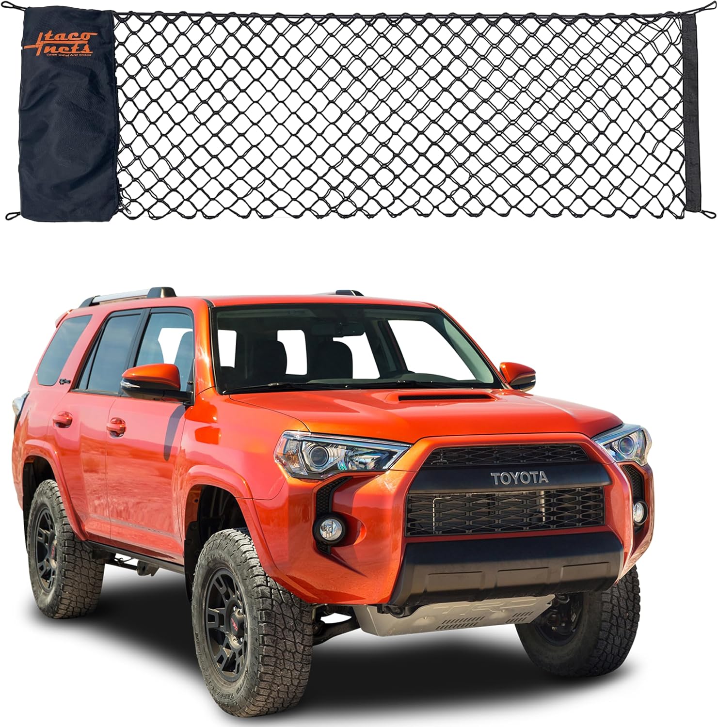 Envelope Cargo Net for GMC Sierra & Chevy Silverado - Fits 2013-Current - Upgraded 5mm Bungee - Integrated Storage Bag - Heavy Duty Carabiners - Designed in USA | Upgraded 5mm bungee, integrated storage bag, heavy-duty carabiners. Designed in USA. Fits 20 mysite