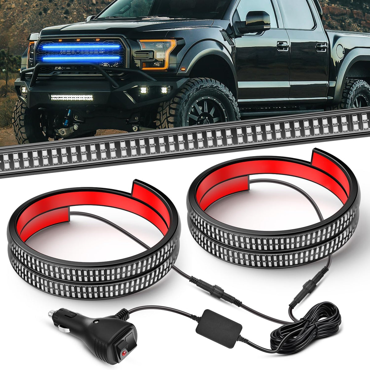 Nilight 8PCS Truck Pickup Bed Light Kit 24LED White | Rock for Van Off-Road Under Car Side Marker Foot Wells Rail Lights with Switch mysite
