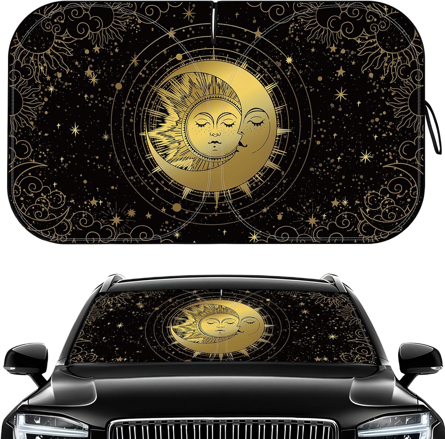 Car Windshield Sun Shade, Foldable Front Window Sunshade Blocks UV Rays, Keep Car Interior Cool, Universal Fit for Hatchback, Truck, SUV, MPV mysite