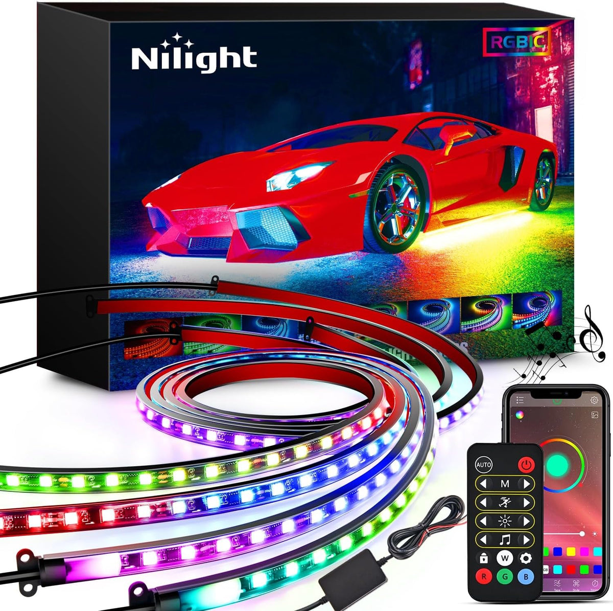 Nilight 60 Inch Truck Tailgate Light Bar 108 LED Single Row | LED Tailgate Light Strip with Running Brake Turn Signal and White Reverse Lights for Pickup Trucks mysite