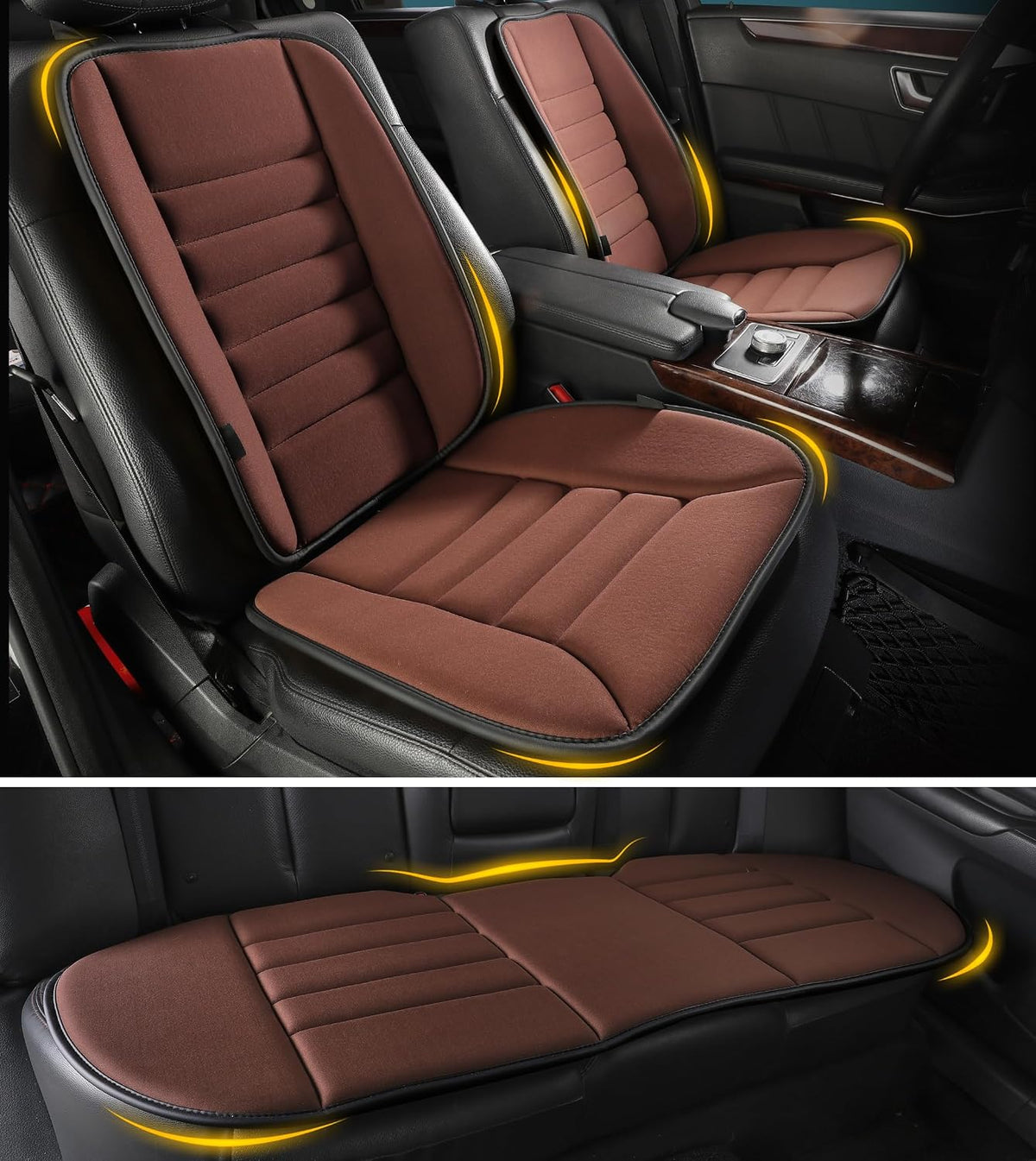 kingphenix Car Seat Cushion with Back Support Pillow, Memory Foam, Black mysite
