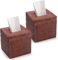 Rattan Tissue Box Cover Square, Hand Woven Wicker Tissue Holder, 5.5 x 5.5 X 5.7 inch, Natural mysite