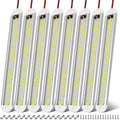 CT CAPETRONIX 12v LED Interior Light Bar, 120LEDs 1500LM 8W DC 12 Volt led Strip Lights with ON/Off Switch, for Enclosed Cargo Trailer, Car RV Van Truck Lorry Camper Boat Caravan Motorhome (8Pack) mysite