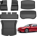 YITAMOTOR Tesla Model 3 Floor Mats Full Set Custom Fit 2020-2023 All-Weather Cargo Liners Rear Cargo Tray Trunk Floor Mat Interior Accessories, Black mysite