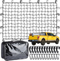 Heavy Duty Cargo Net for Pickup Truck Bed - 4' x 6' Stretches to 10' x 15' | Small 4"x4" Latex Bungee Net Mesh with 24 Clips - Compatible with Ford, Chevy, Dodge Ram, Toyota mysite