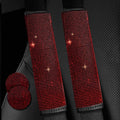 2PCS Bling Car Seatbelt Strap Covers for Women Girls - Crystal Rhinestone Velvet Shoulder Pad Protector - Diamond Shine Safety Shoulder Pad, Car Decor Interior Accessories mysite