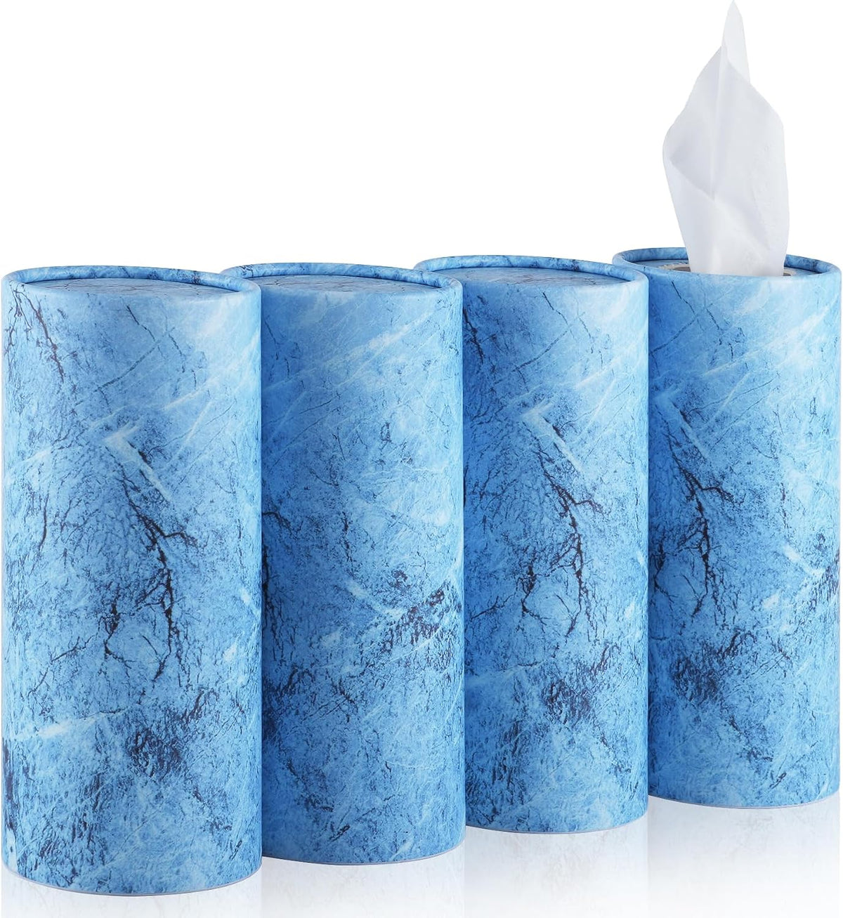 Car Tissue Holder, 4 Pack Car Cup Holder Facial Tissues with Travel Tissue Bag, Quick and Convenient Flower Combination Car Tissue Box(4 Canisters/200 Tissues) Black - Red mysite