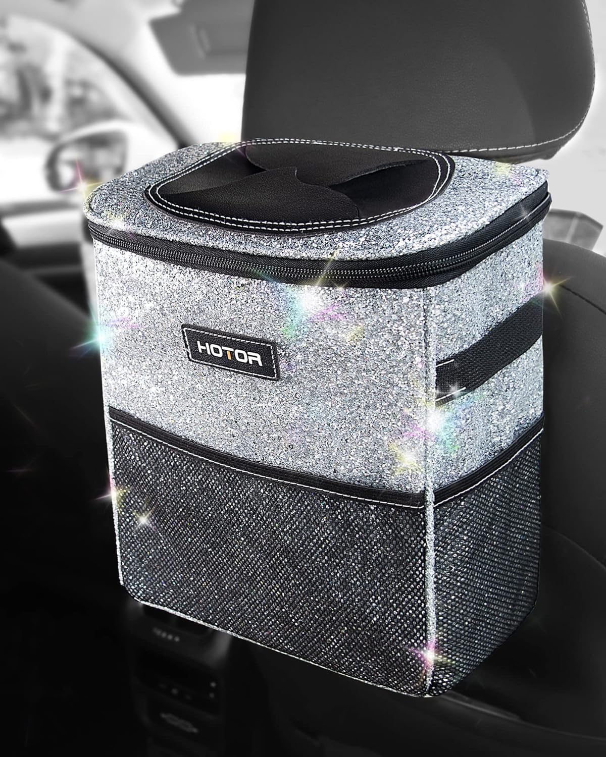 HOTOR Car Trash Can, Leakproof Car Organizer, 3-Gallon, Black mysite