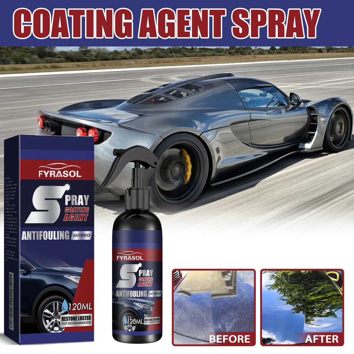 Automotive coating spray maintenance paint decontamination, blackening and brightening automotive coating nano coating spray