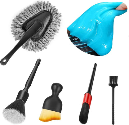 Auto Detailing Gel & Brush Set – Interior Duster Tools for Car, SUV, Truck, RV